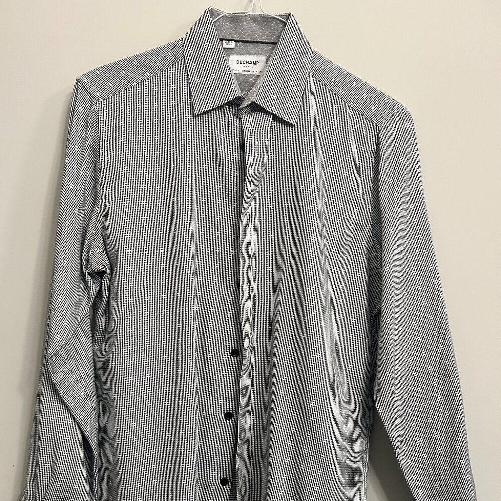 Mens Duchamp Size M Black and White Shirt